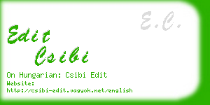 edit csibi business card